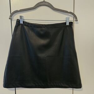 GAP Sleek Black Faux Leather Mini Skirt